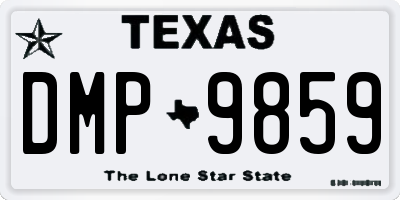 TX license plate DMP9859