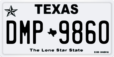 TX license plate DMP9860