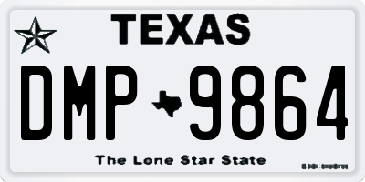 TX license plate DMP9864