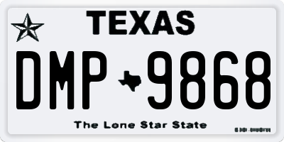 TX license plate DMP9868