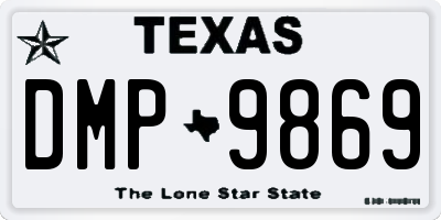 TX license plate DMP9869