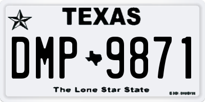 TX license plate DMP9871