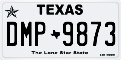 TX license plate DMP9873