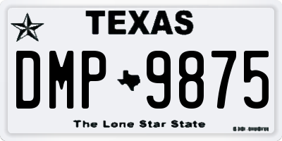 TX license plate DMP9875
