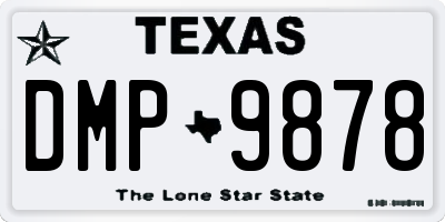 TX license plate DMP9878