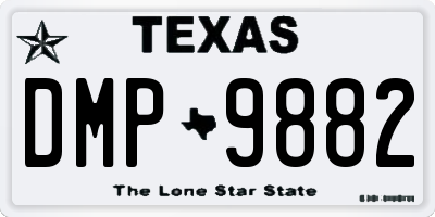 TX license plate DMP9882