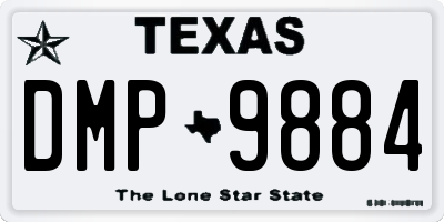 TX license plate DMP9884