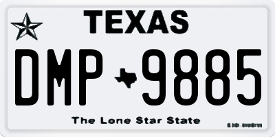TX license plate DMP9885
