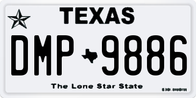 TX license plate DMP9886