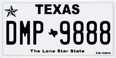 TX license plate DMP9888