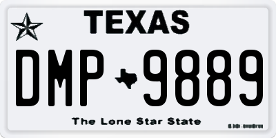 TX license plate DMP9889