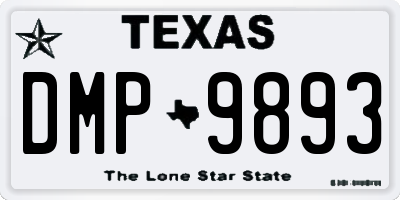 TX license plate DMP9893