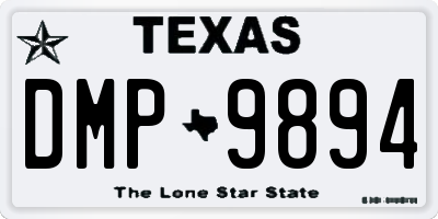 TX license plate DMP9894