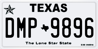 TX license plate DMP9896
