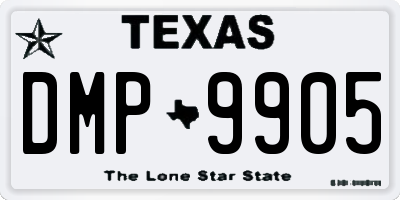 TX license plate DMP9905