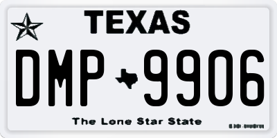 TX license plate DMP9906