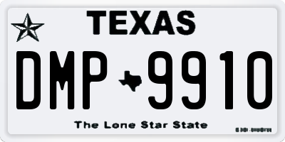TX license plate DMP9910