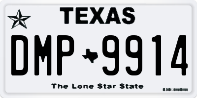 TX license plate DMP9914