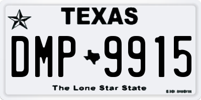 TX license plate DMP9915