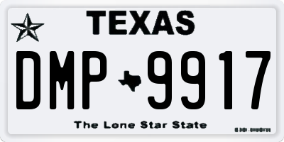 TX license plate DMP9917