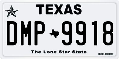 TX license plate DMP9918