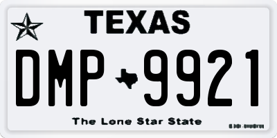 TX license plate DMP9921