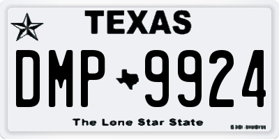TX license plate DMP9924