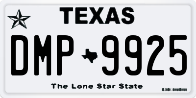 TX license plate DMP9925