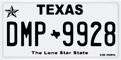 TX license plate DMP9928