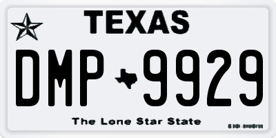 TX license plate DMP9929