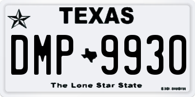 TX license plate DMP9930