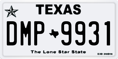 TX license plate DMP9931