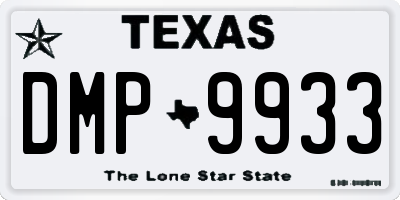 TX license plate DMP9933