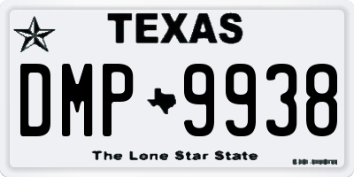 TX license plate DMP9938
