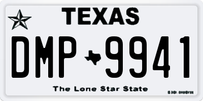 TX license plate DMP9941