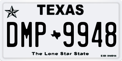 TX license plate DMP9948