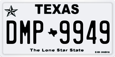 TX license plate DMP9949