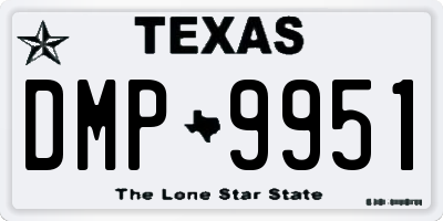 TX license plate DMP9951