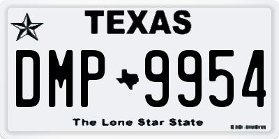 TX license plate DMP9954