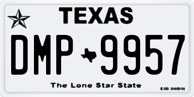 TX license plate DMP9957