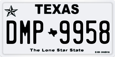 TX license plate DMP9958