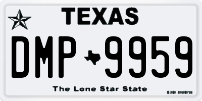 TX license plate DMP9959