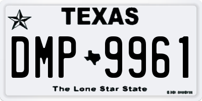TX license plate DMP9961
