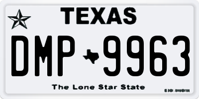 TX license plate DMP9963