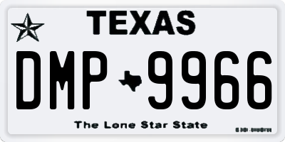 TX license plate DMP9966