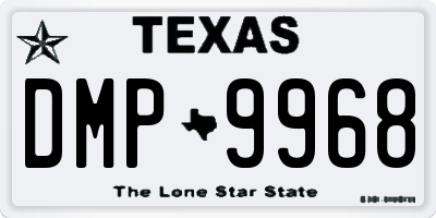 TX license plate DMP9968