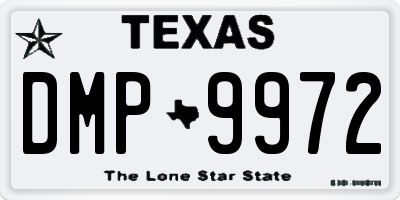 TX license plate DMP9972