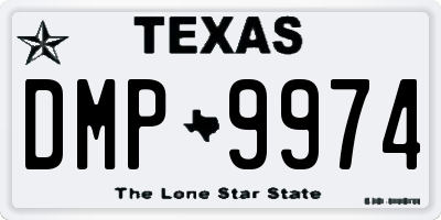 TX license plate DMP9974