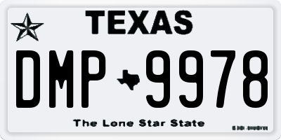 TX license plate DMP9978
