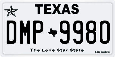 TX license plate DMP9980